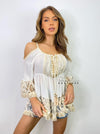 Melani Cold Shoulder Embellished Top
