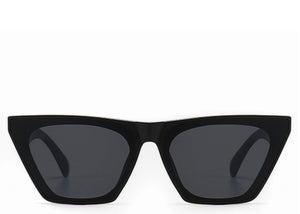 Women's black chunky cats eye large sunglasses
