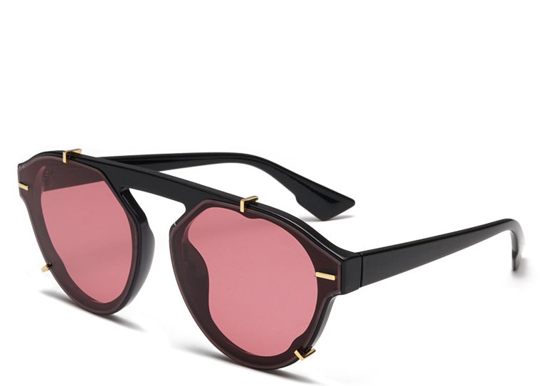 Monaco Round Red Tint Sunglasses