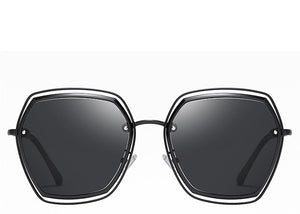 Rio Hexagon Black Sunglasses