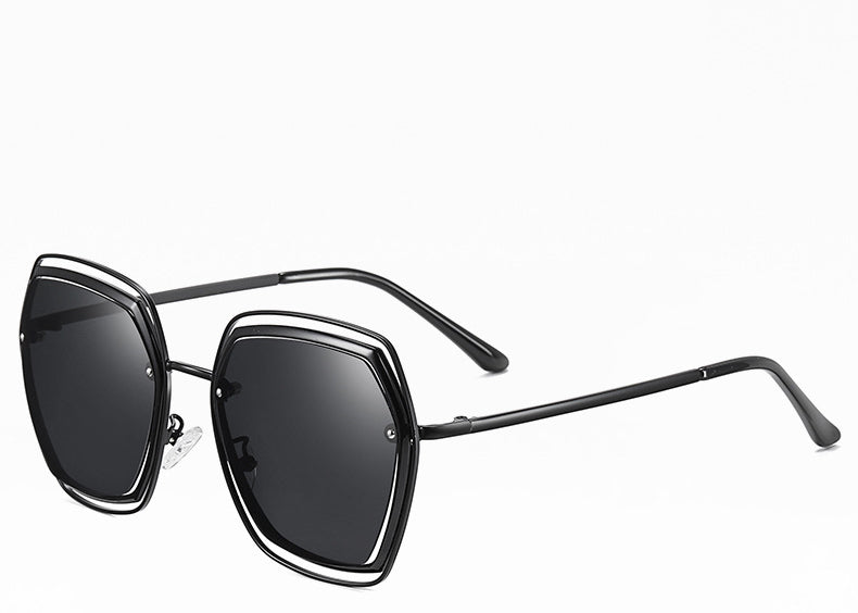 Rio Hexagon Black Sunglasses