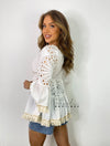 Amie Broderie Tassel Top