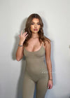 Sophia Taupe Seamless Unitard