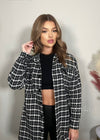 Ava Black Checked Shacket
