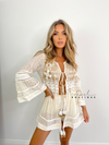 Daya Cream Embellished Kaftan