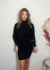 Hayley Black Mini Jumper Dress