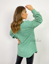 Women's stylish green and white dogtooth print shacket