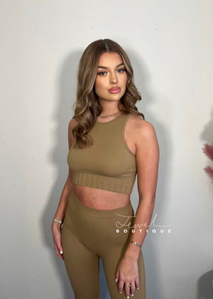 Gigi Mocha Seamless Ribbed Set